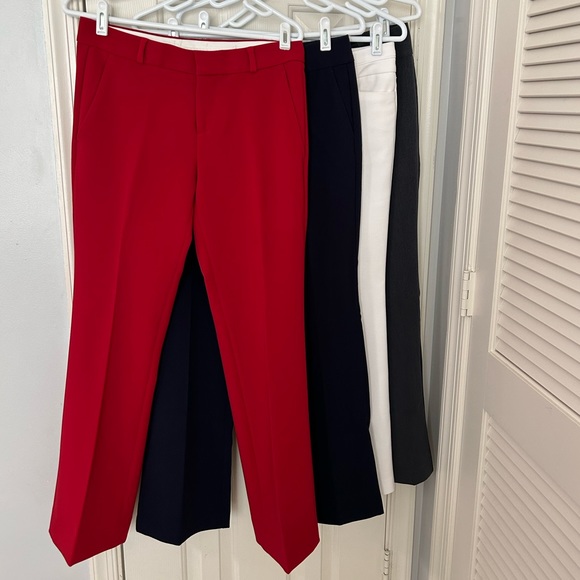 New York & Company Pants - Bundle 4 Pairs Professional, Work Pants | Red, White, Black, Gray